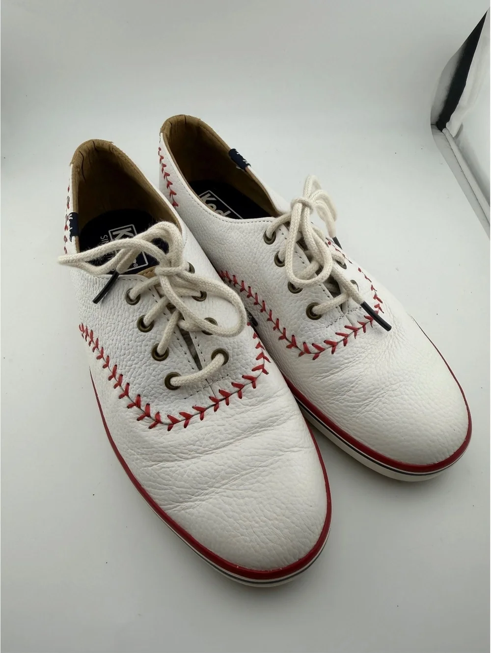 Keds Champion Baseball Stitch Leather Sneakers, Sz 6.5